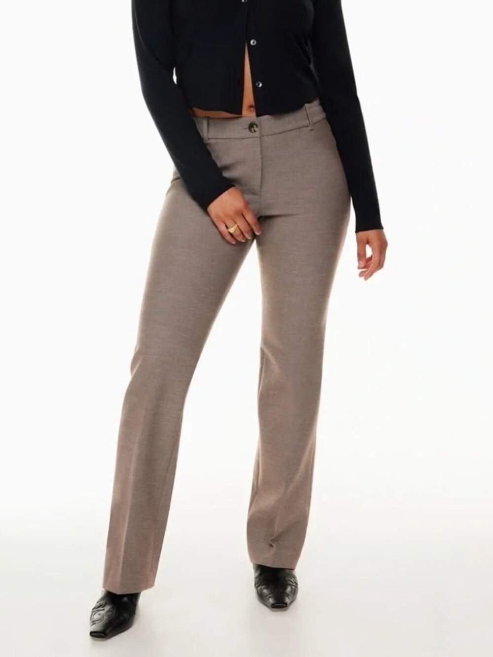 Aritzia Wilfred Prizzi Bootcut Pant Heather Turner Taupe